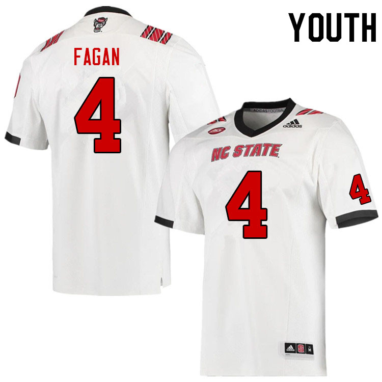 Youth #4 Cyrus Fagan NC State Wolfpack College Football Jerseys Sale-Red - Click Image to Close